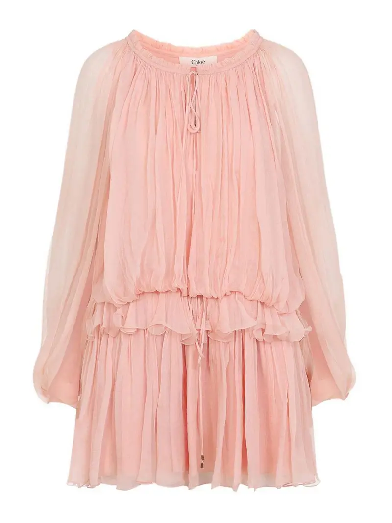 MiniVestito in seta Color Carne E Neutri