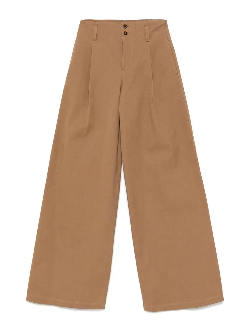 Pantaloni a gamba larga Marrone