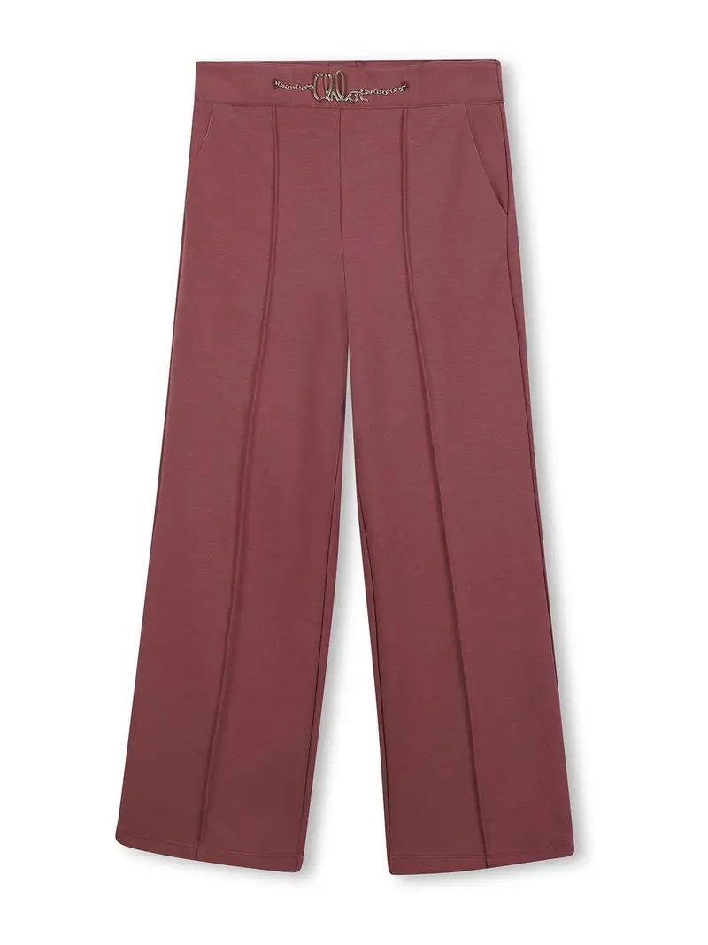 Pantaloni Con Logo Rosso Scuro