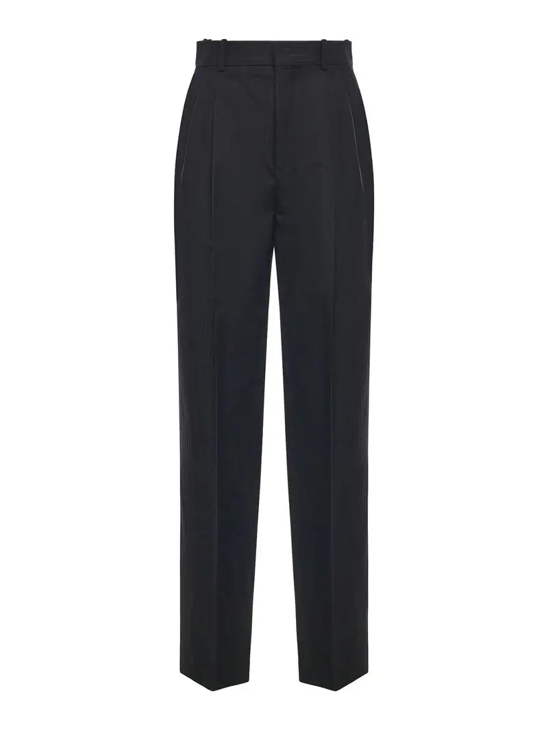 Pantaloni di lana su misura Nero