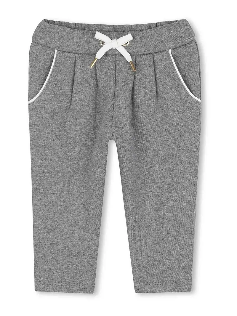 Pantaloni Sportivi Con Logo Ricamato Grigio