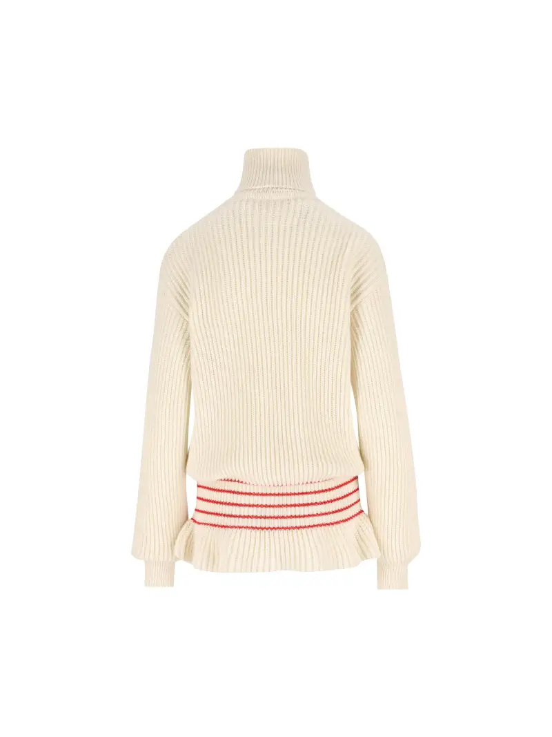 Pullover Dolcevita In Maglia Di Lana E Mohair BEIGE miniatura 2
