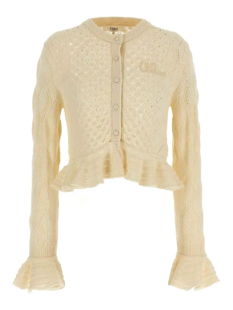 Puntelle Cardigan Bianco