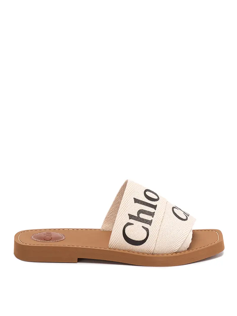 CHLOE' Sandali piatti Bianco 3259716