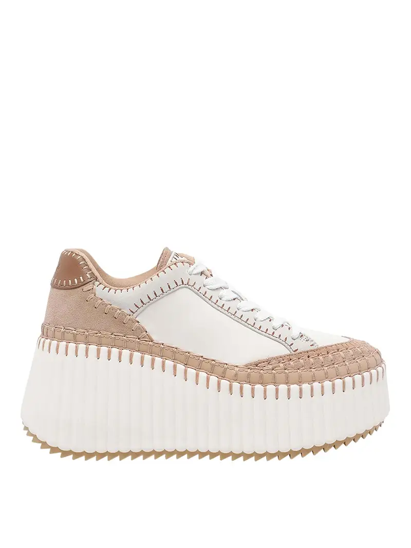 Sneakers con plateau Nama Beige