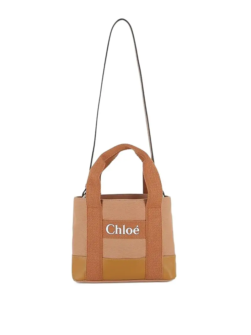 Tote Bag tela logo Beige