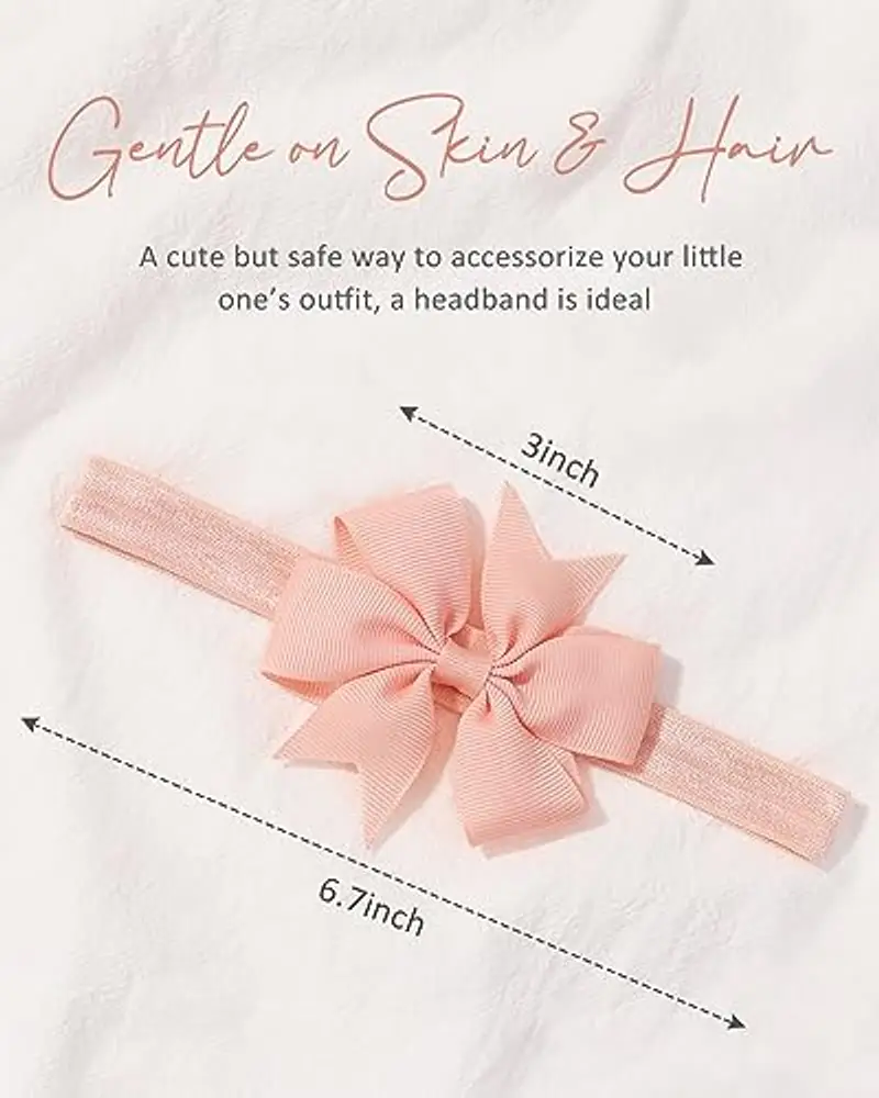 choicbaby 40pcs fasce grosgrain nastro fiocchi per capelli 3 "accessori per neonati bambino miniatura 2