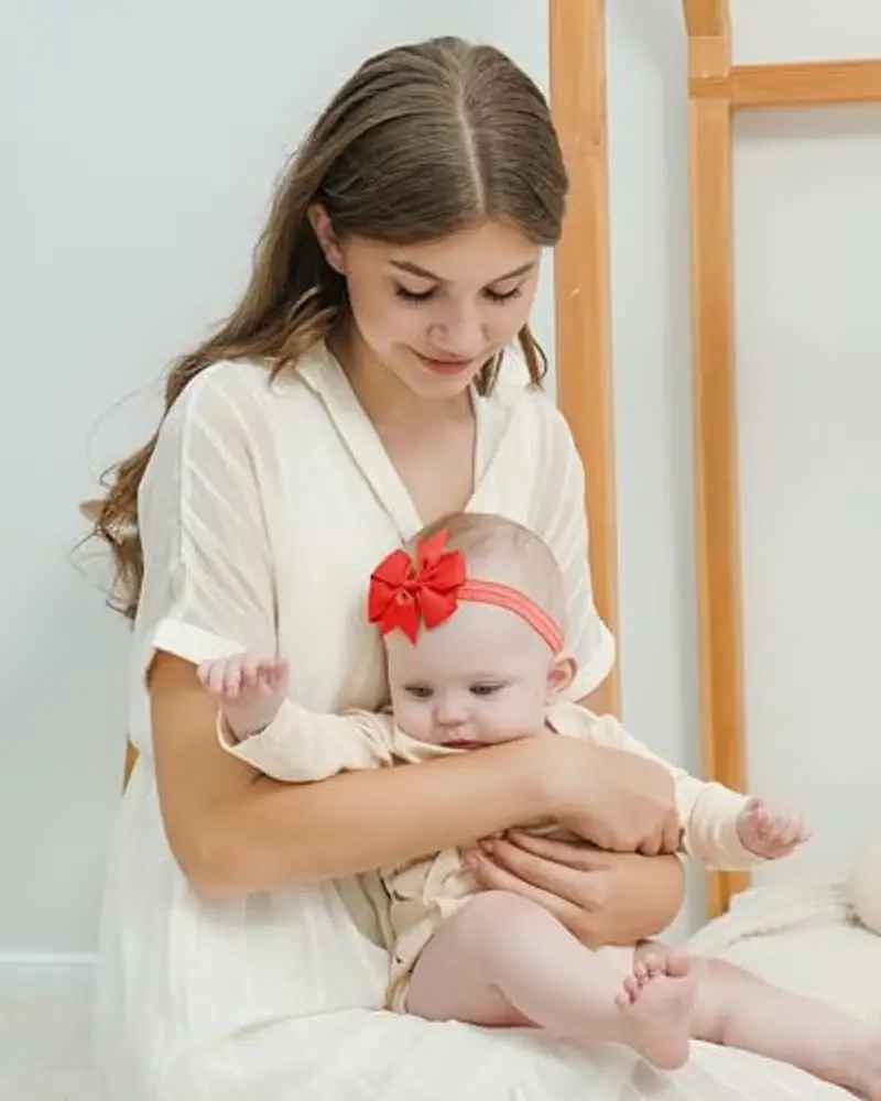 choicbaby 40pcs fasce grosgrain nastro fiocchi per capelli 3 "accessori per neonati bambino miniatura 3