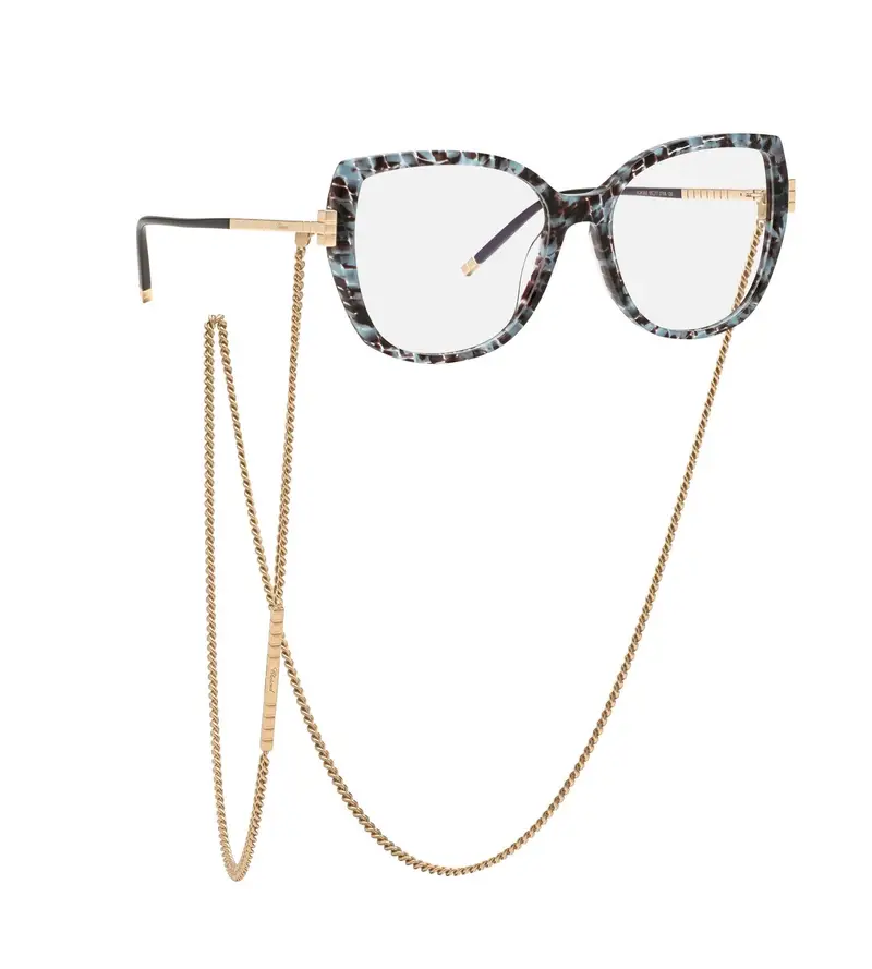 Chopard Donna IKCH360 0T66 Montature da vista Acetato Blu  Cat Eye