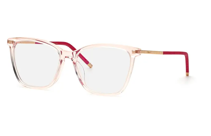Chopard Donna VCH349M  096D Montature da vista Acetato Rosa  Cat Eye
