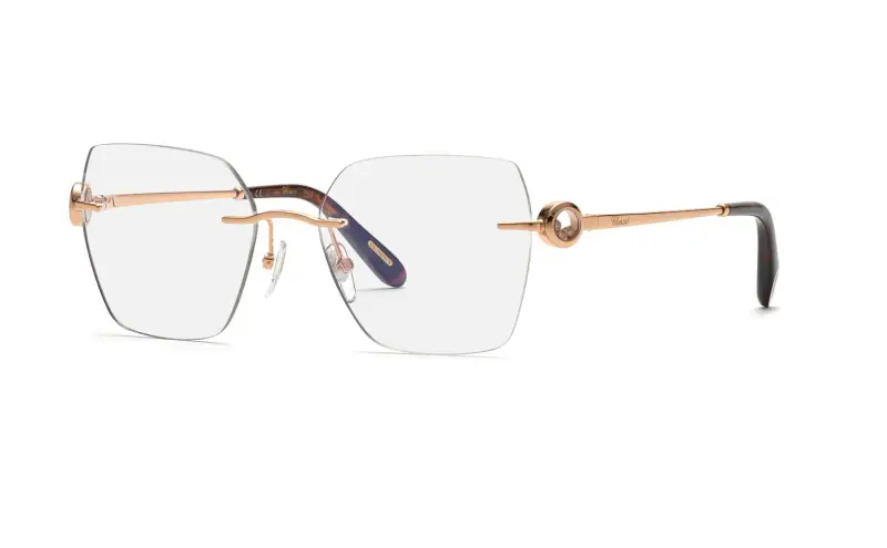 Donna VCHL26S 08FC Montature da vista Metallo Oro Geometrica