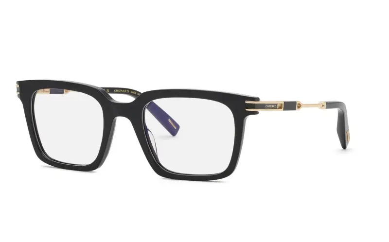 Uomo Chopard VCH410 700 Montature da vista Acetato Nero Geometrica