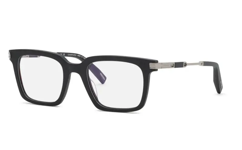 Uomo Chopard VCH410 703 Montature da vista Acetato Nero Geometrica