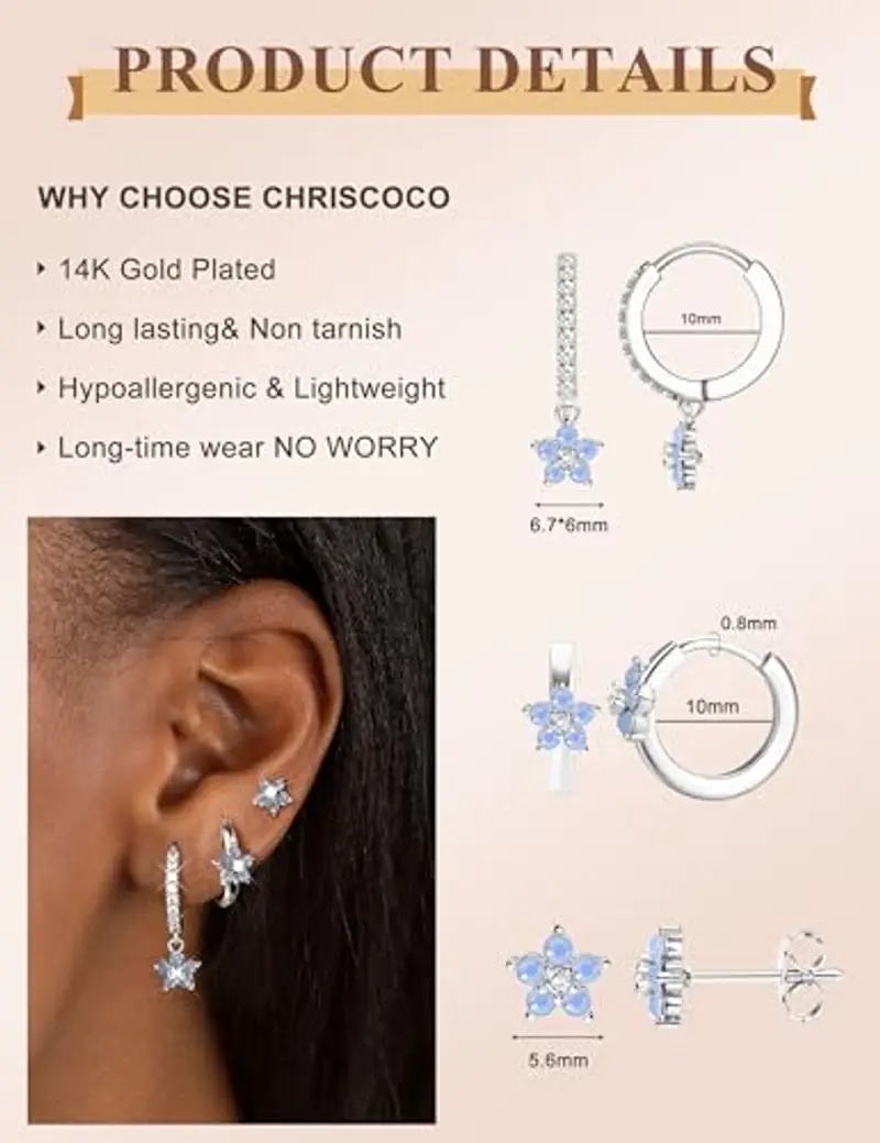 Chriscoco Orecchini Donna Blu 2320345 miniatura 2