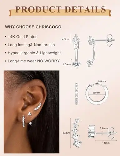 Chriscoco Orecchini Donna Argento 3615278 miniatura 2