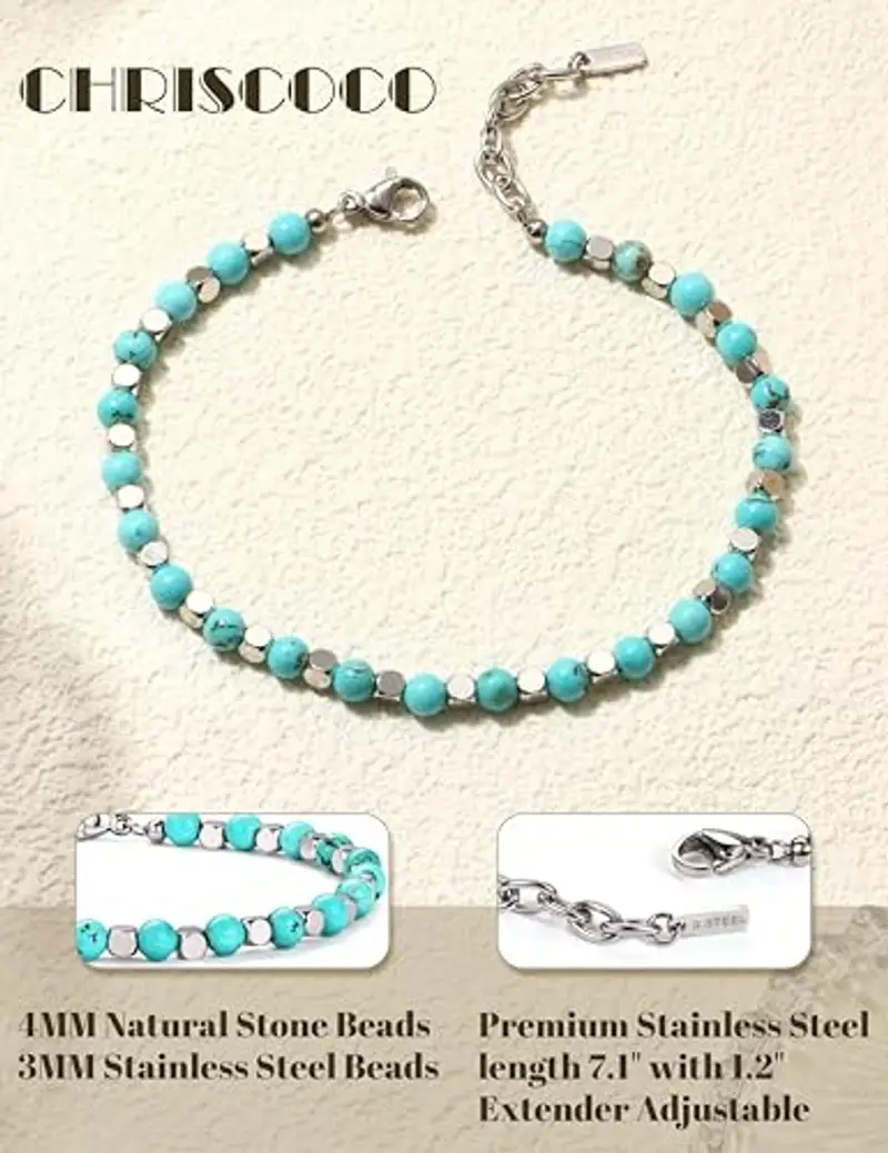 Chriscoco Bracciali Uomo Turchese 1219068 miniatura 2