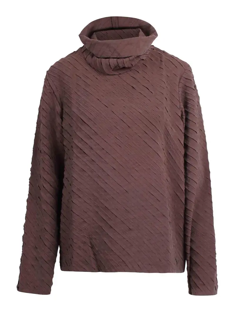 Maglia Tibari Effetto Tridimensionale Marrone