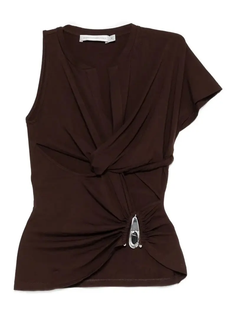 Ciondolo in cristallo Jersey intrecciato Marrone