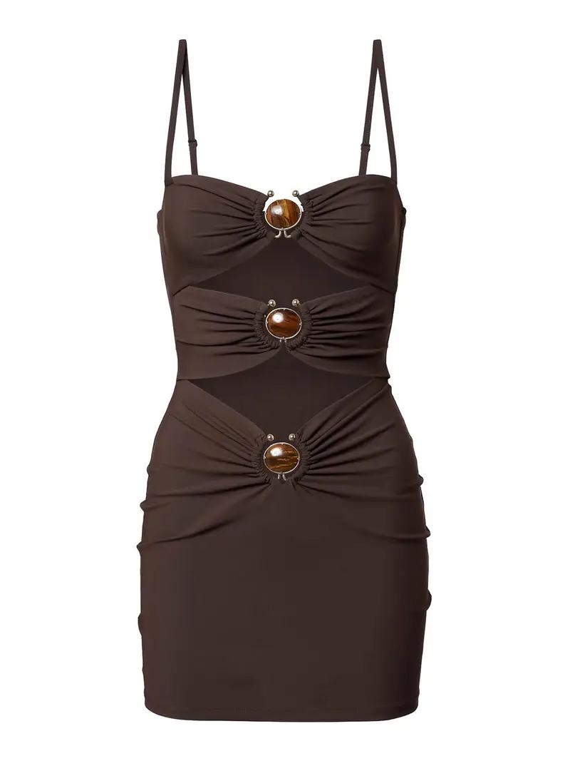 MiniVestito in lycra Beige