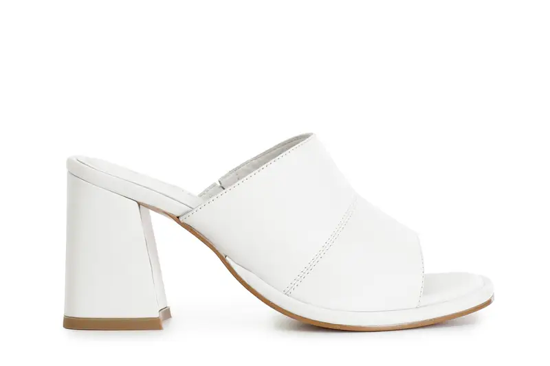 ciabatta con doppia fascia bianco