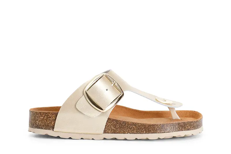 ciabatta donna infradito con fibbia platino 39