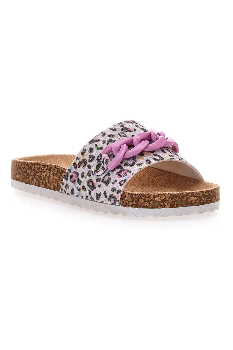 Ciabatta Leopardata rosa e bianca PITT KIDS 14400 miniatura 2