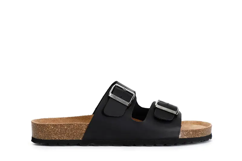 ciabatta uomo in pelle nero