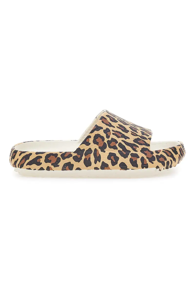 Ciabatte animalier leopardate suola comfort COVERI 24311