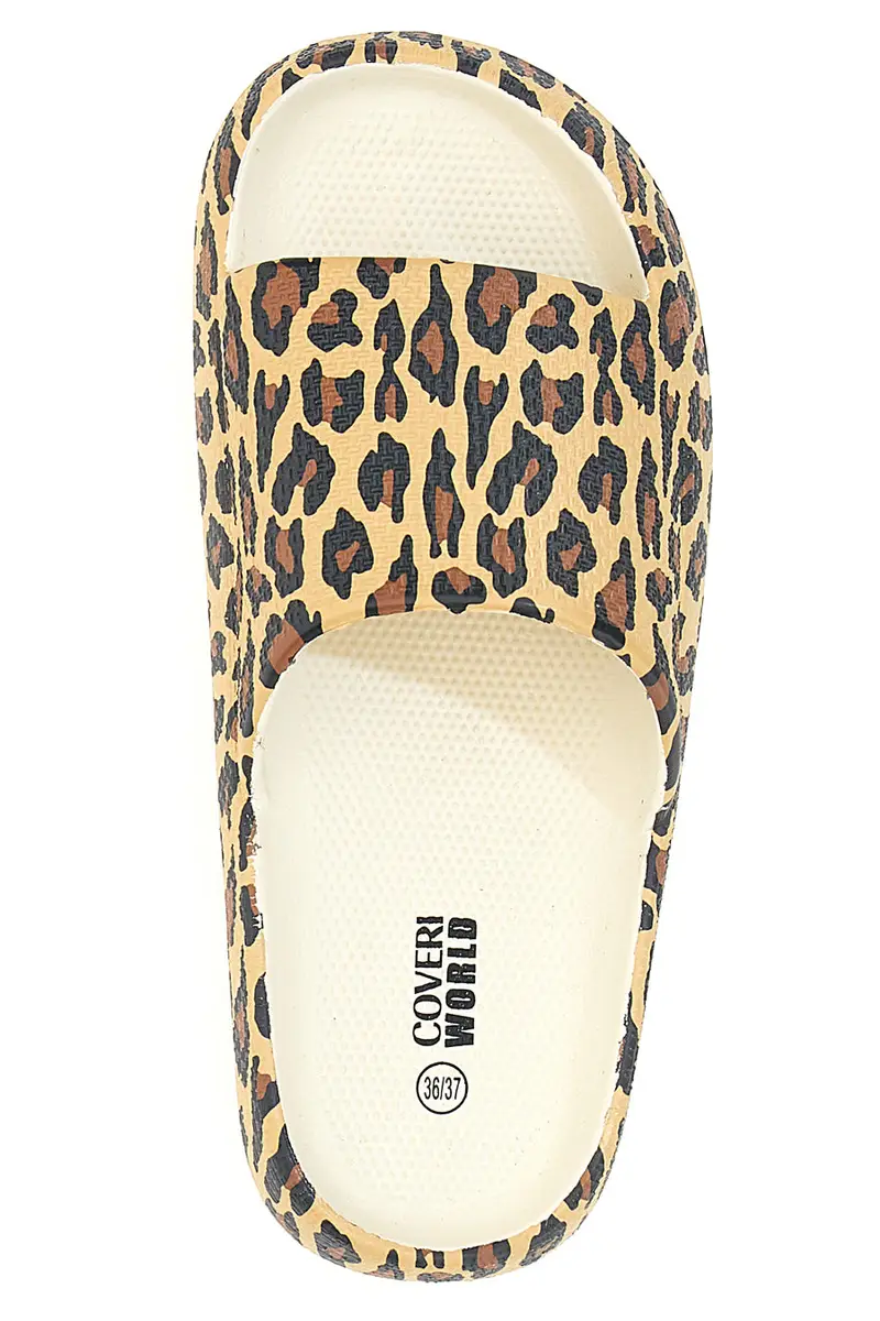 Ciabatte animalier leopardate suola comfort COVERI 24311 miniatura 3