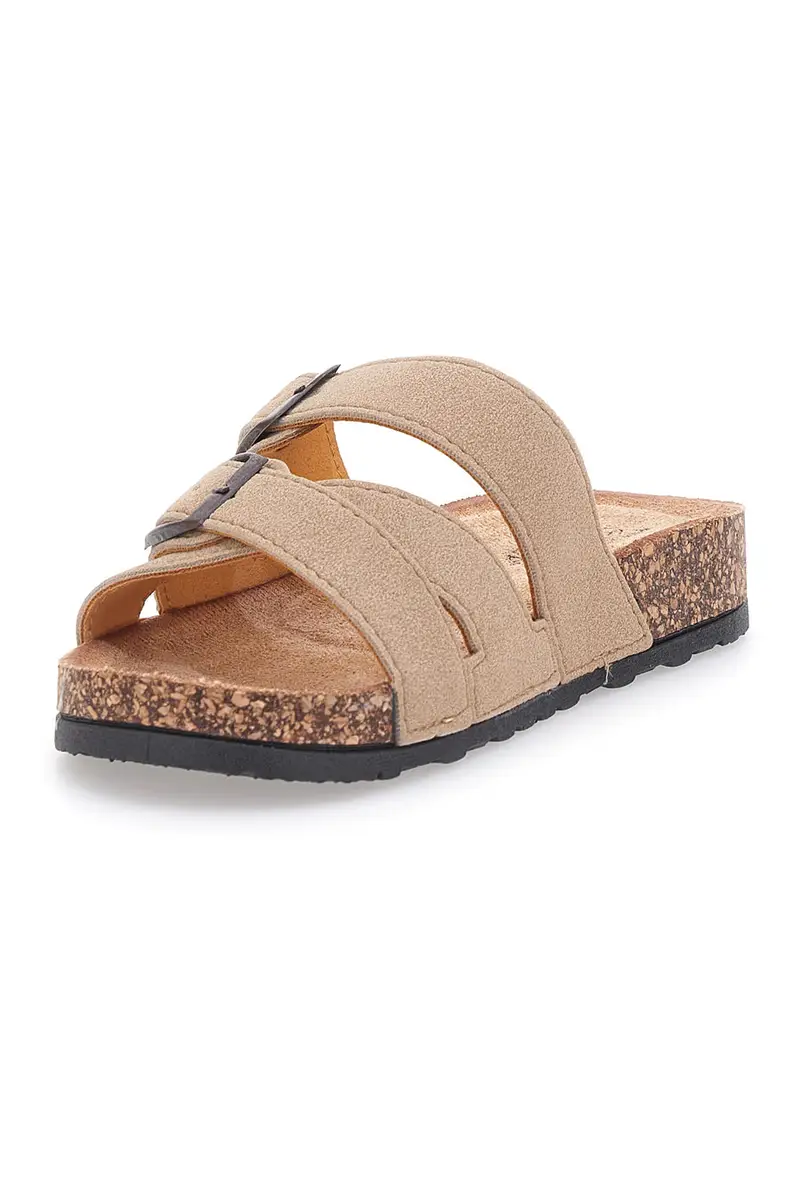 Ciabatte beige con doppia fascia regolabile Pittarello Sun BL208417 miniatura 3