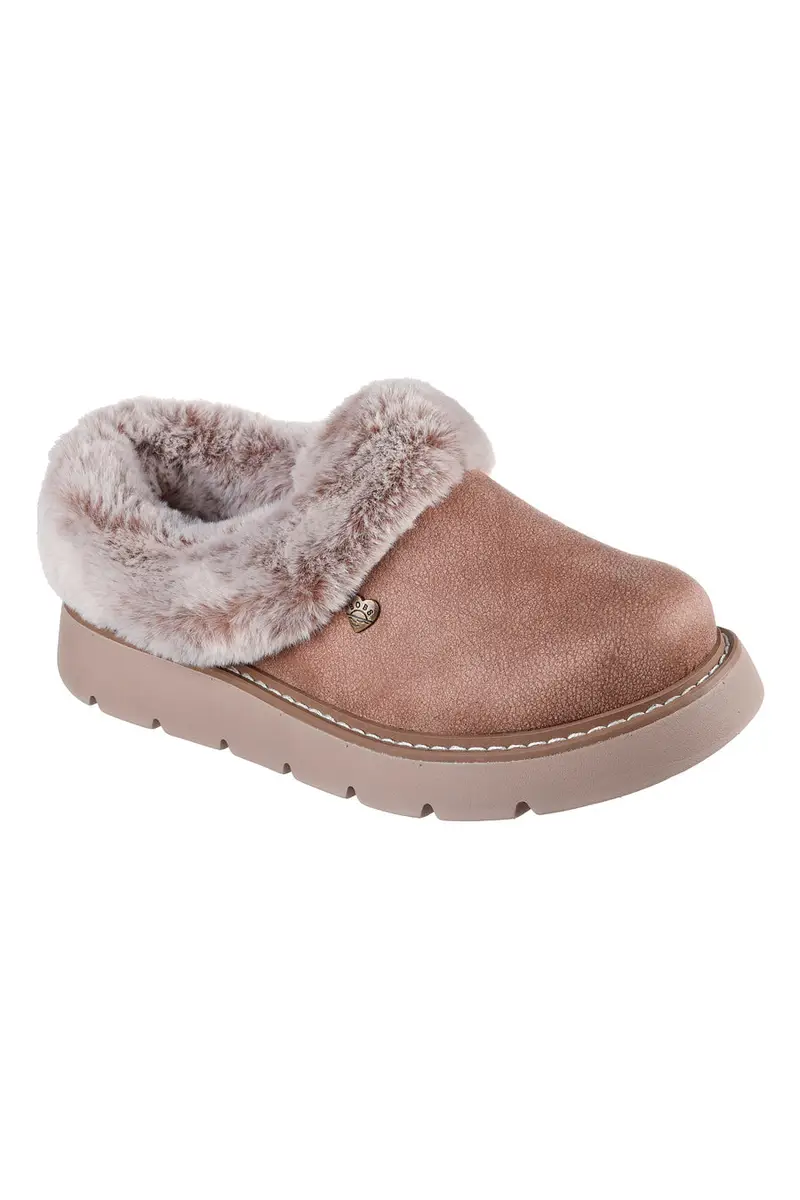 Ciabatte beige con fodera in pelliccia sintetica Skechers Keepsakes Lite Cozy Blend miniatura 2