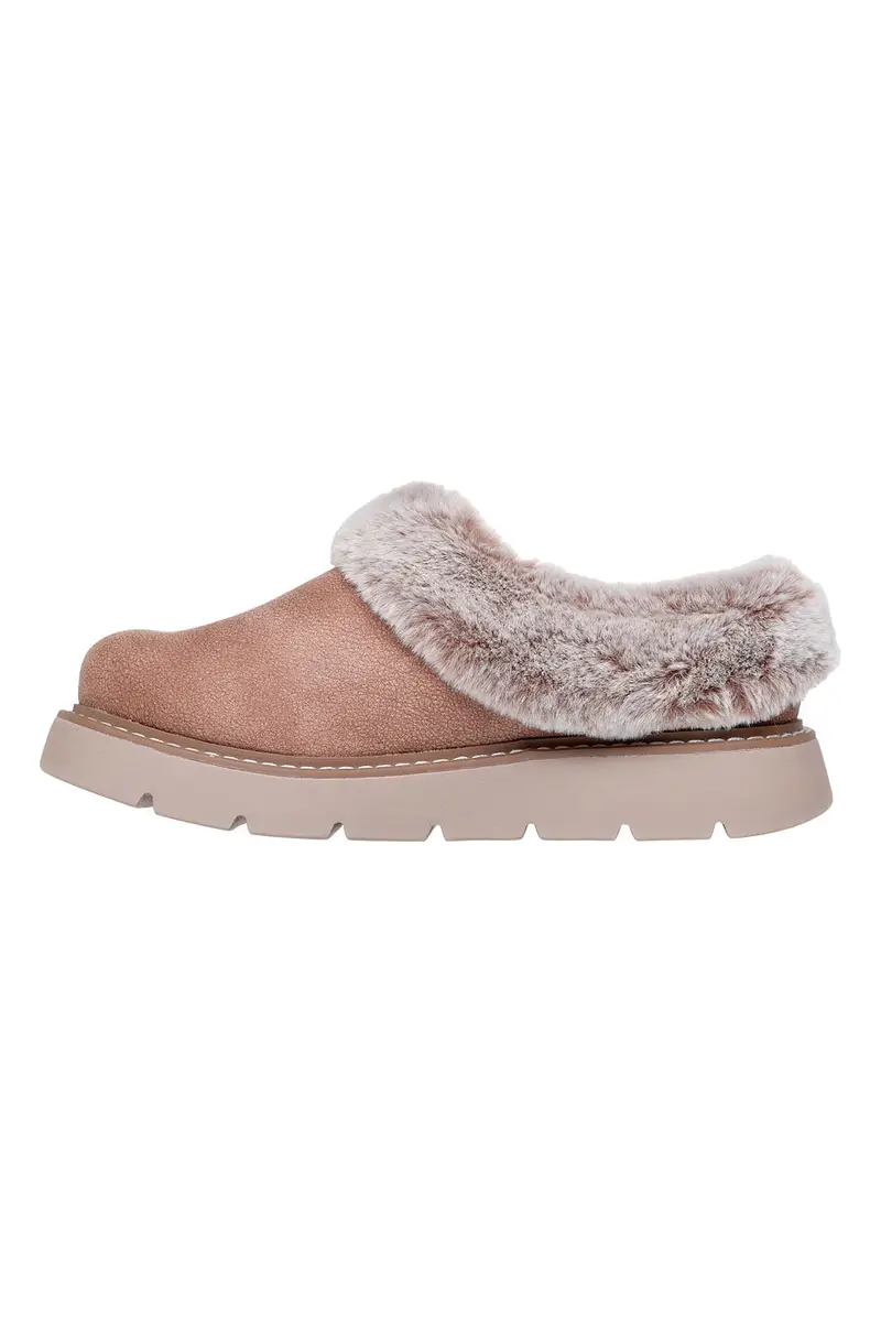 Ciabatte beige con fodera in pelliccia sintetica Skechers Keepsakes Lite Cozy Blend miniatura 3