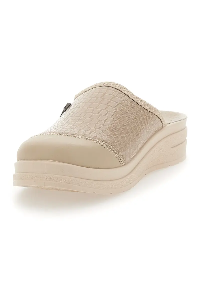 Ciabatte Beige con Tomaia in Pelle Effetto Lucido BIO UP 753 miniatura 3