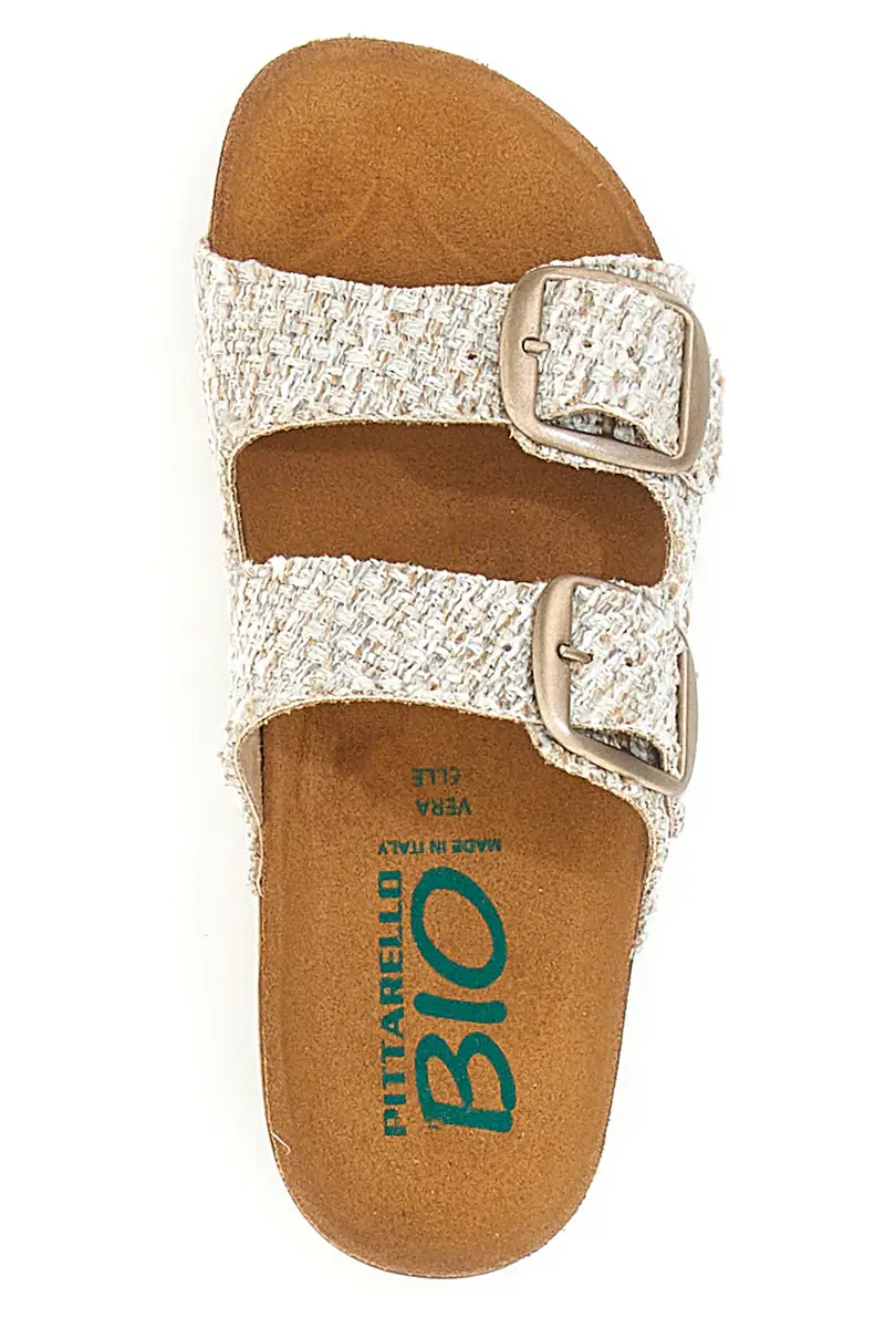 Ciabatte beige corda con doppia fibbia PITTARELLO BIO 335P20630SR miniatura 3