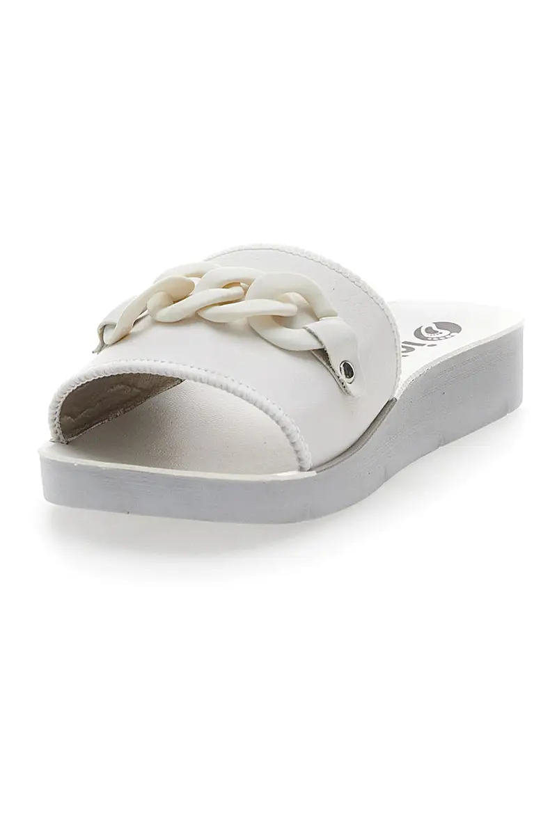 Ciabatte Bianche Con Catenina Inblu 23 Cj miniatura 3