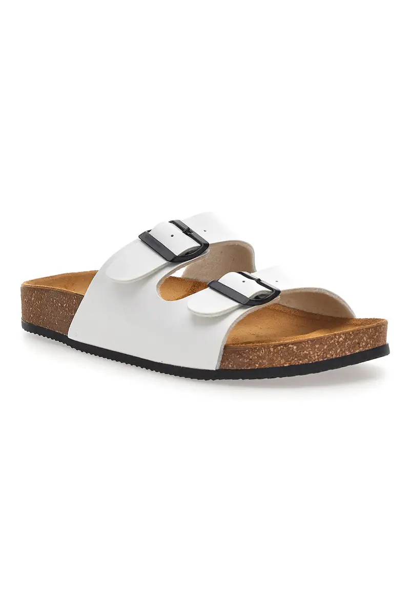 Ciabatte bianche con doppia fibbia e cinturini Pittarello Tierra 335A038SR miniatura 2