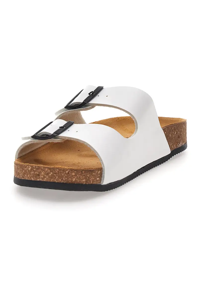 Ciabatte bianche con doppia fibbia e cinturini Pittarello Tierra 335A038SR miniatura 3