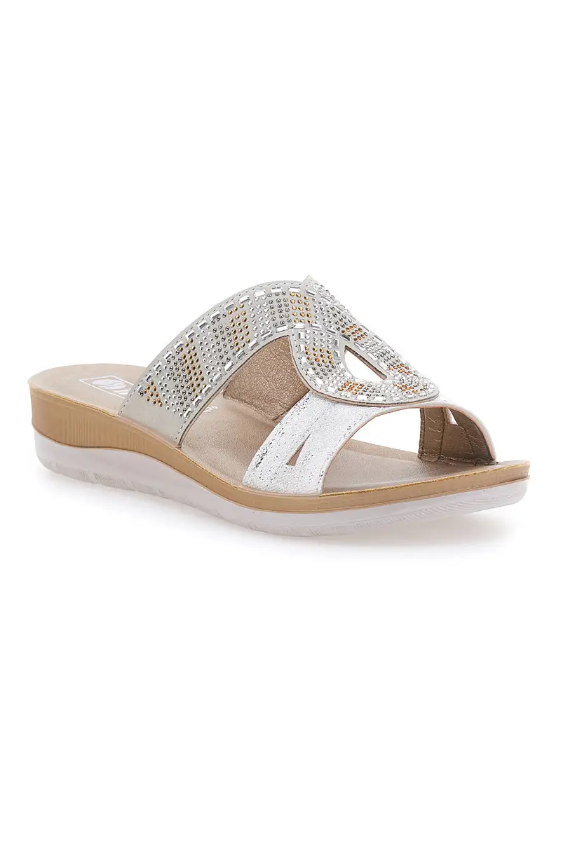 Ciabatte bianche con strass INBLU 42BV miniatura 2