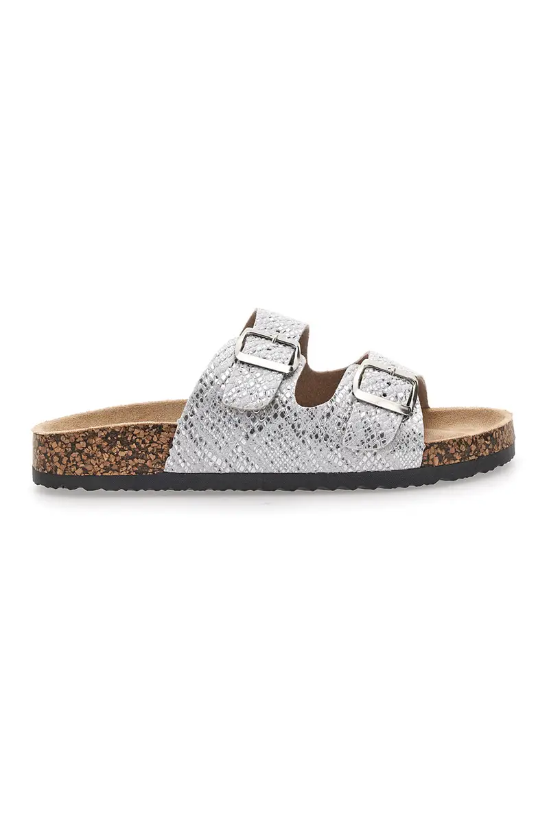 Ciabatte Bianche con Tomaia A Fantasia e Doppia Fibbia PRIMA RIGA 1043108 miniatura 2