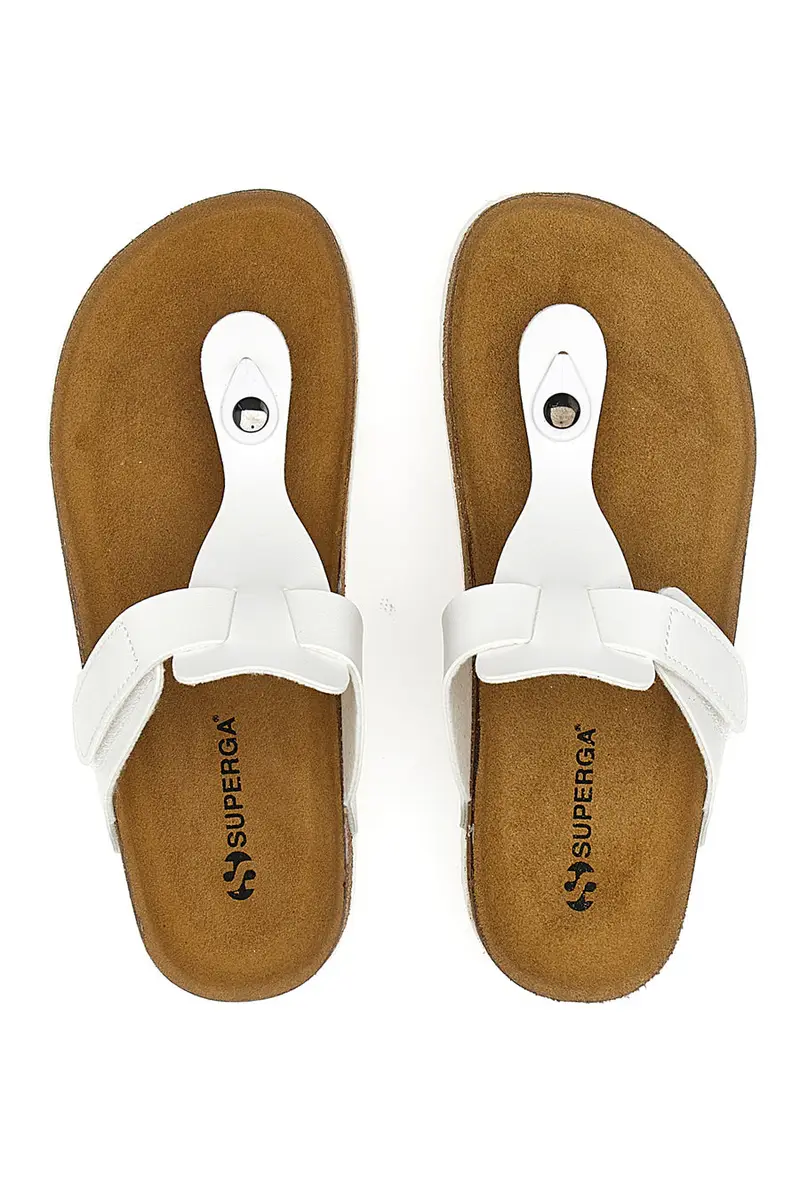 Ciabatte Bianche Infradito con sottopiede preformato Superga S31C370