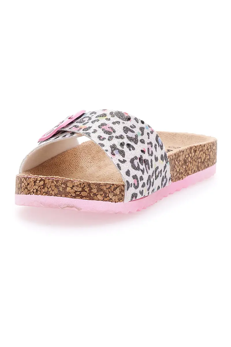 Ciabatte Bianche Leopardate Pitt Kids 14403 miniatura 3