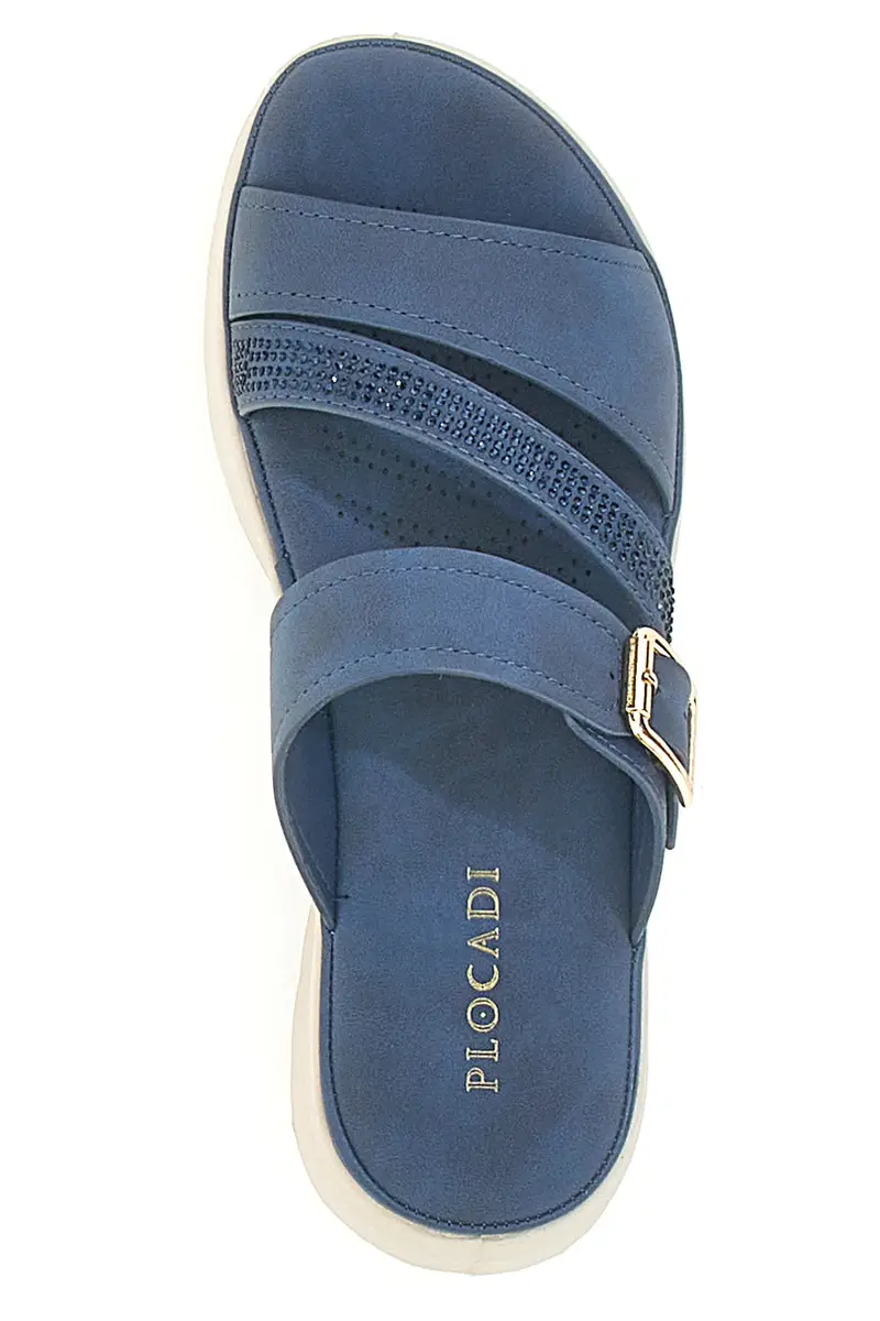 Ciabatte Blu Ammortizzate Con Fibbia Plocadi 180114 miniatura 3