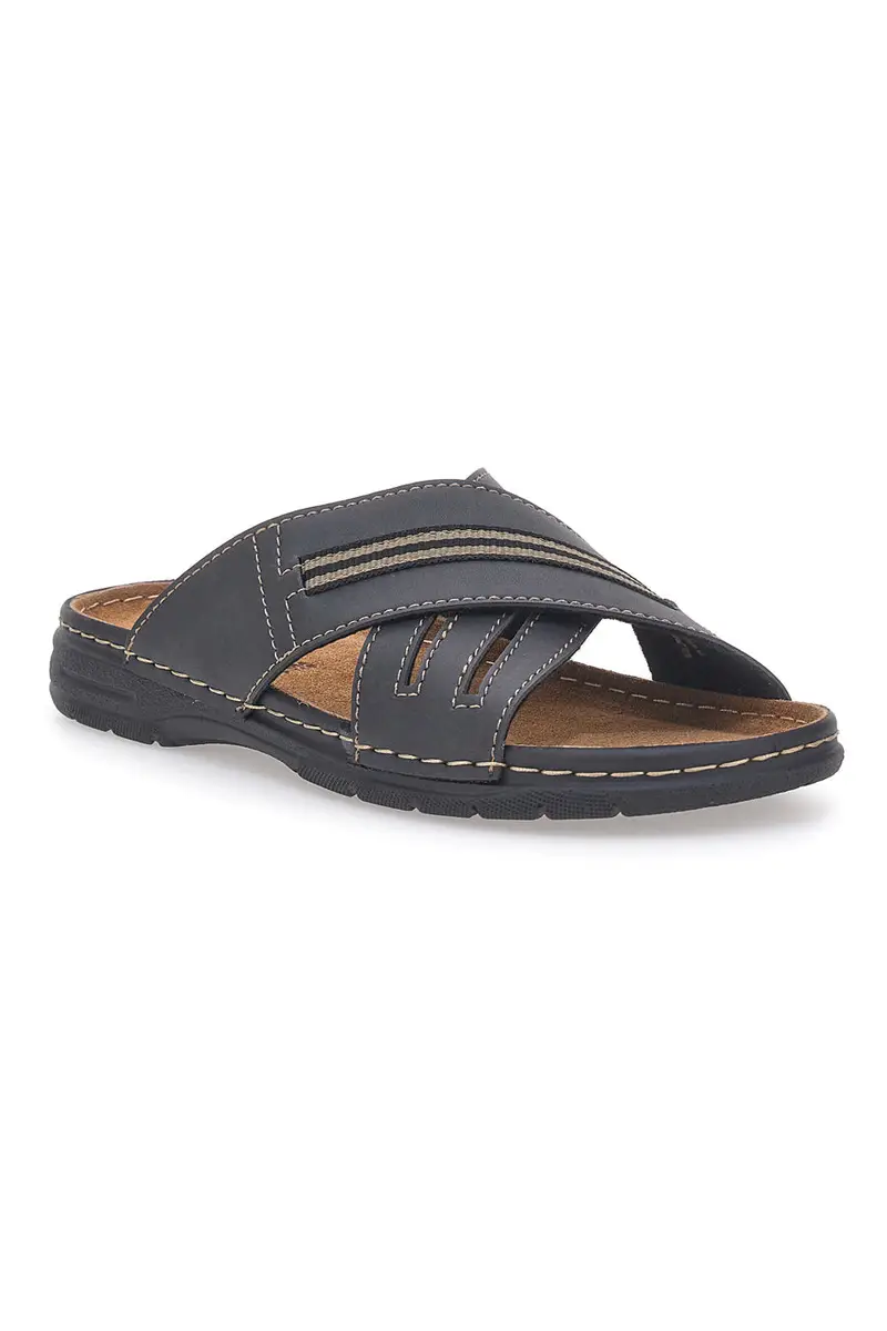 Ciabatte blu con cuciture a contrasto Jerpoint 611PS miniatura 2