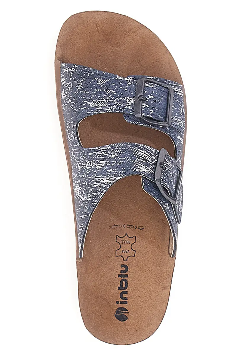 Ciabatte blu con doppia fibbia comfort Inblu 50 CP miniatura 3