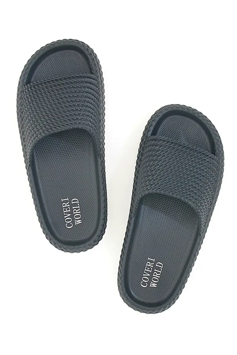 Ciabatte blu con fascia intrecciata COVERI WORLD 2335 miniatura 3