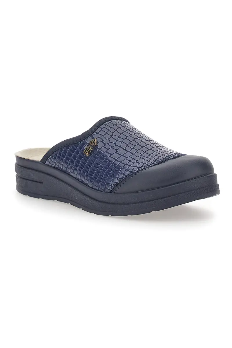 Ciabatte Blu con Tomaia in Pelle Effetto Lucido BIO UP 753 miniatura 2