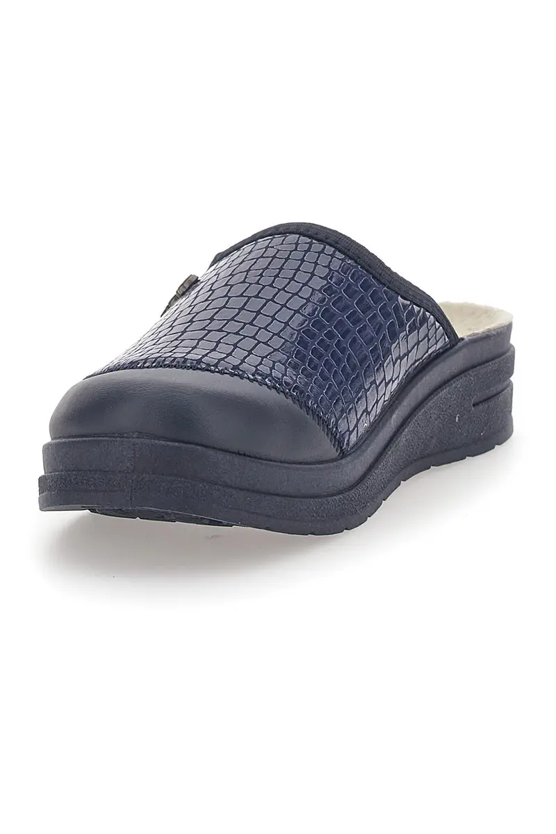 Ciabatte Blu con Tomaia in Pelle Effetto Lucido BIO UP 753 miniatura 3