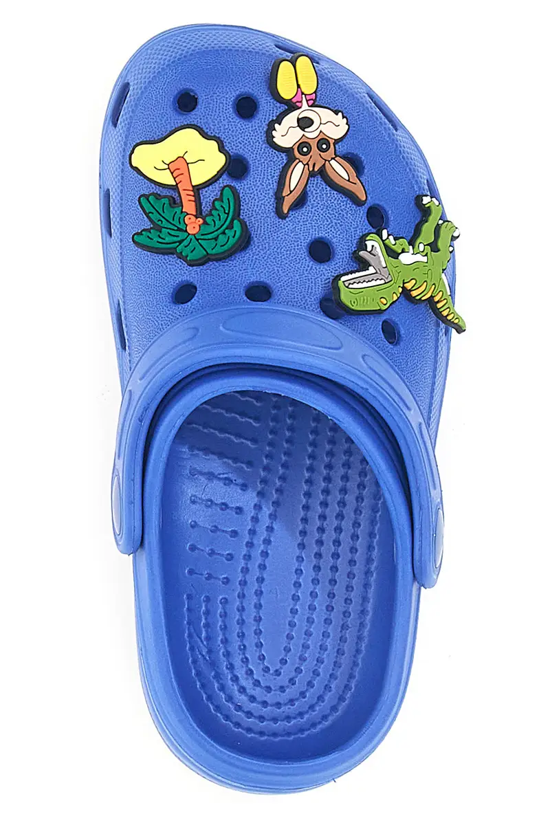 Ciabatte Blu Traforate con Charms Applicati 2T2L 18512 miniatura 3