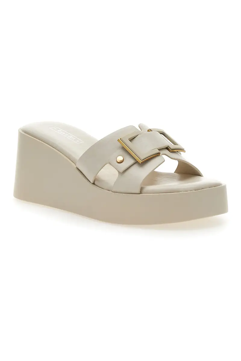 Ciabatte con Zeppa Beige Rock'n Doll 390275 miniatura 2