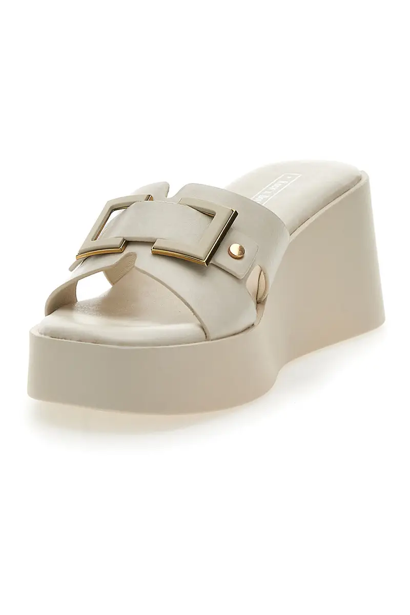 Ciabatte con Zeppa Beige Rock'n Doll 390275 miniatura 3